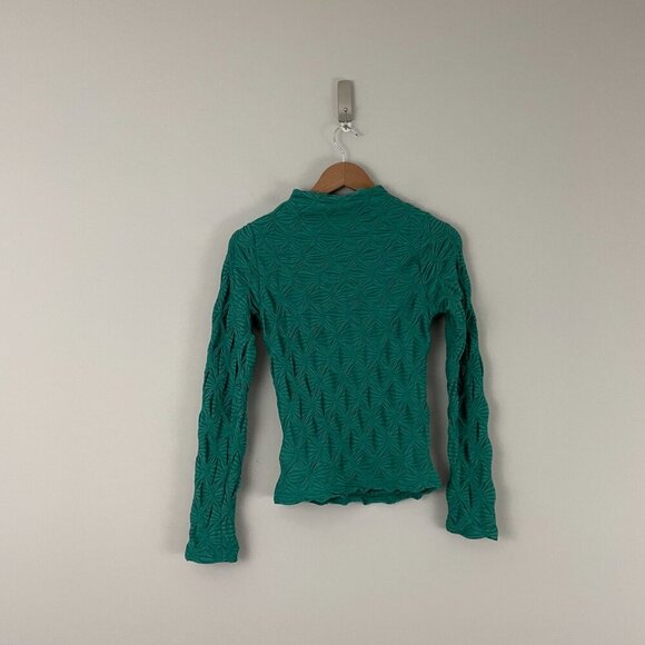 Anthropologie Maeve Talia Long Sleeve Mock Neck Textured Top Size Small - Picture 2 of 6
